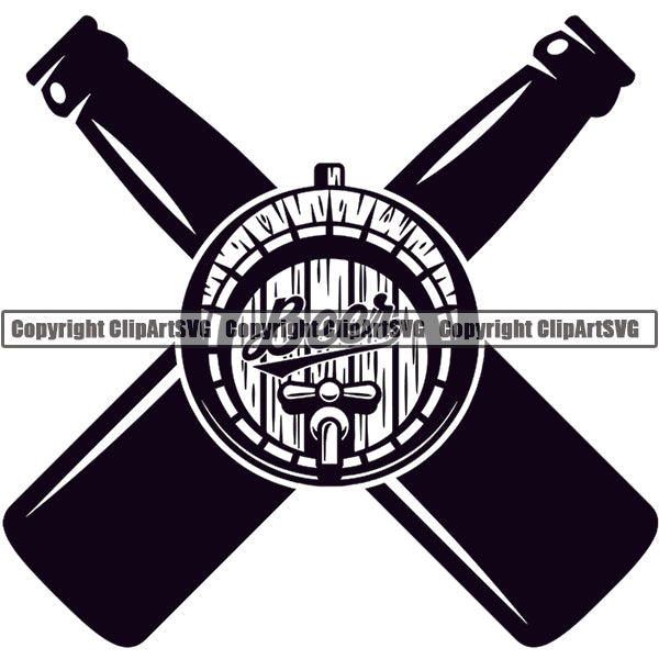 Beer Alcohol Liquor Drink Drinking Emblem Logo ClipArt SVG