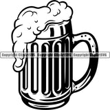 Beer Mug Alcohol Liquor Drink Drinking ClipArt SVG