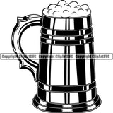Beer Metal Stein Foam Alcohol Liquor Drink Drinking Emblem Logo ClipArt SVG