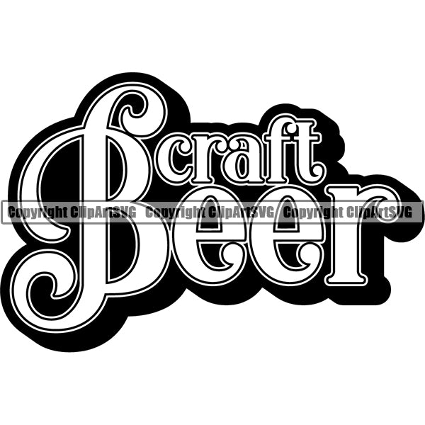 Beer Alcohol Liquor Drink Drinking Text Logotype Typography Emblem Logo ClipArt SVG