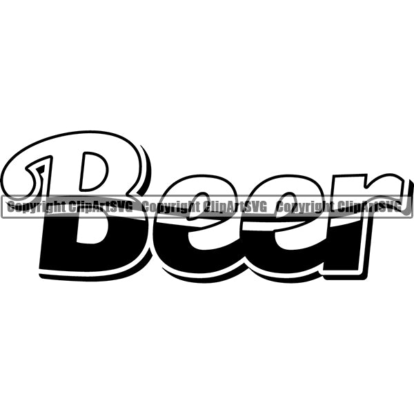 Beer Alcohol Liquor Drink Drinking Text Logotype Typography Emblem Logo ClipArt SVG