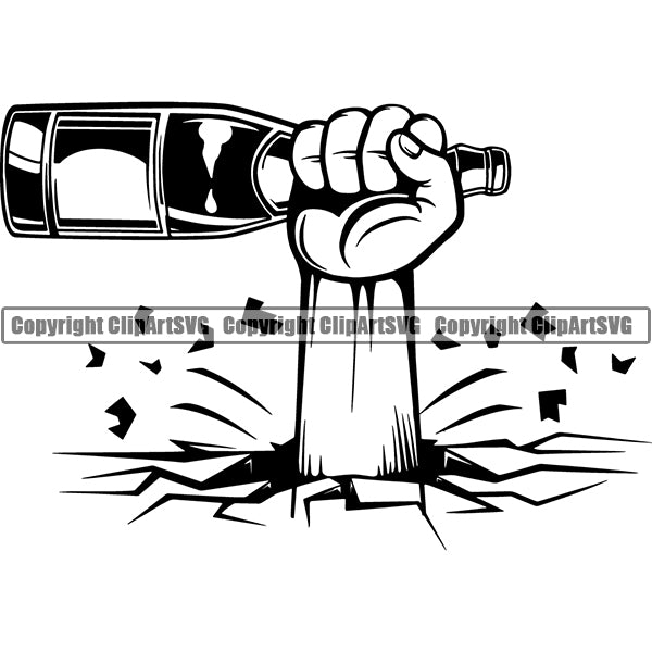 Champagne Alcohol Liquor Drink Drinking Celebrate Celebration Event ClipArt SVG