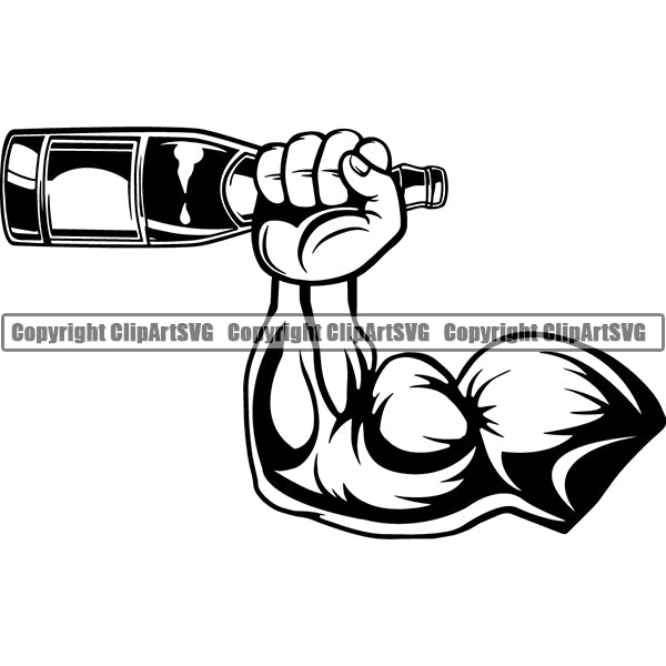 Champagne Alcohol Liquor Drink Drinking Celebrate Celebration Event ClipArt SVG