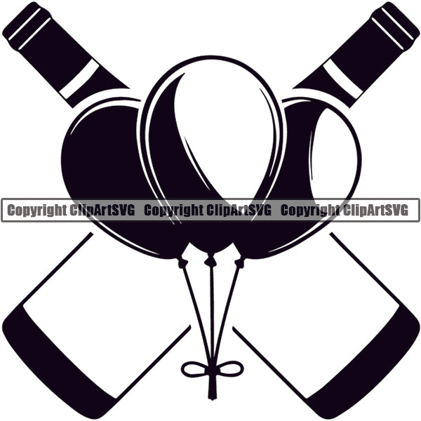 Champagne Alcohol Liquor Drink Drinking Celebrate Celebration Event ClipArt SVG