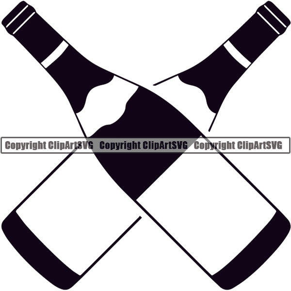 Champagne Alcohol Liquor Drink Drinking Celebrate Celebration Event ClipArt SVG