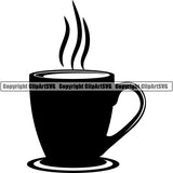 Coffee Tea Espresso Latte Cappuccino Cup Drink Drinking Caffeine ClipArt SVG