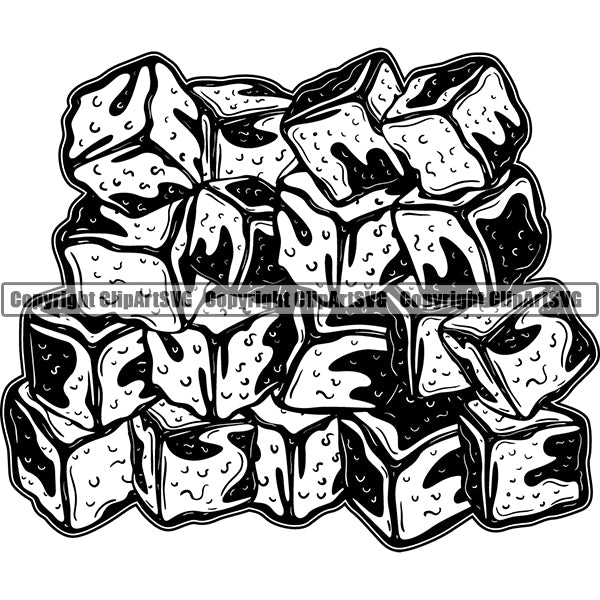 Ice Cube Cold Frozen Beer Alcohol Liquor Soda Water Drink Drinking ClipArt SVG