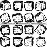 Ice Cube Cold Frozen Beer Alcohol Liquor Soda Water Drink Drinking ClipArt SVG