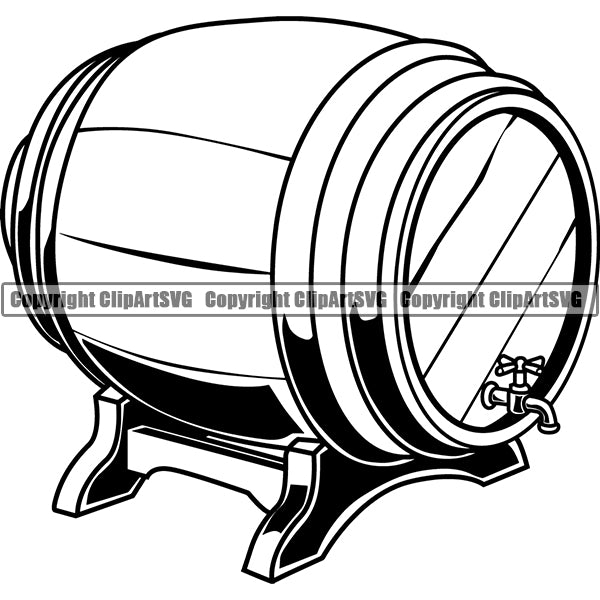 Wine Winery Barrel Alcohol Liquor Drink Drinking Logo ClipArt SVG