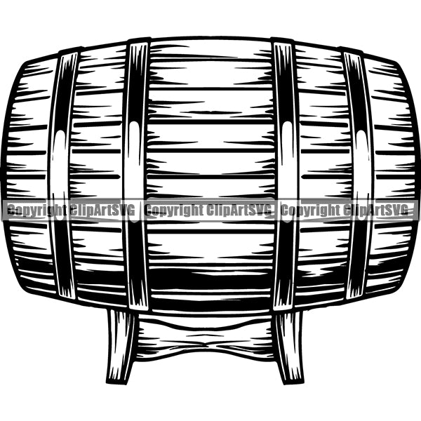 Wine Winery Barrel Alcohol Liquor Drink Drinking Logo ClipArt SVG