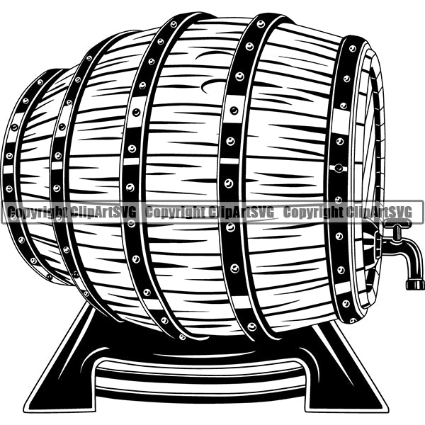Wine Winery Barrel Alcohol Liquor Drink Drinking Logo ClipArt SVG
