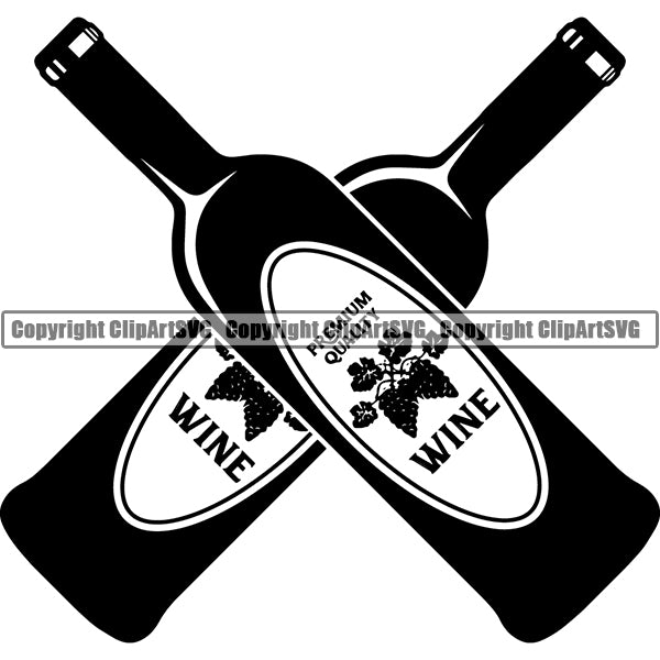 Wine Alcohol Liquor Drink Drinking Logo ClipArt SVG