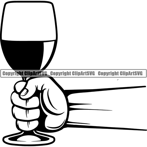 Wine Glass Bottle Alcohol Liquor Drink Drinking Logo ClipArt SVG