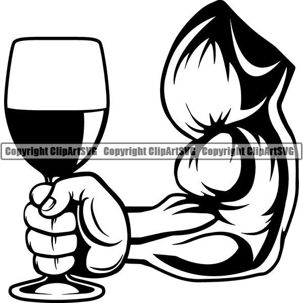 Wine Glass Bottle Alcohol Liquor Drink Drinking Logo ClipArt SVG