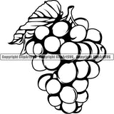 Wine Winery Grape Vine Alcohol Liquor Drink Drinking ClipArt SVG