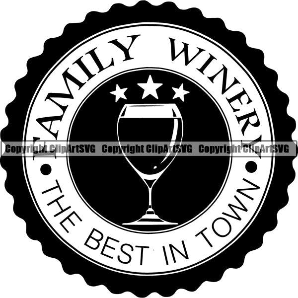 Wine Alcohol Liquor Drink Drinking Logo ClipArt SVG