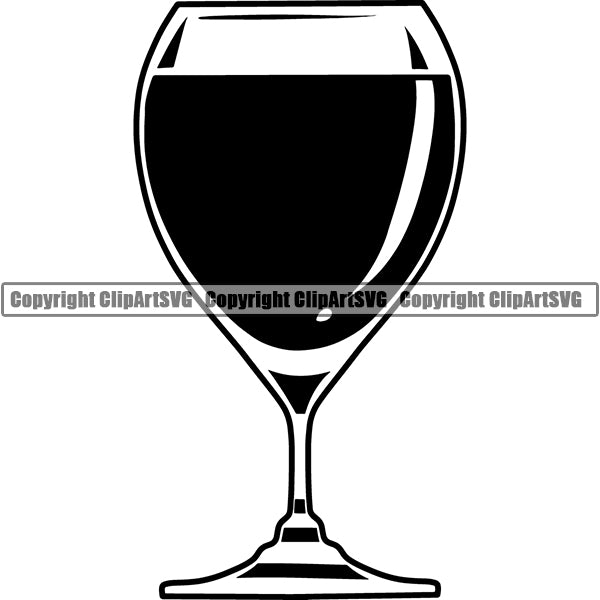 Wine Glass Bottle Alcohol Liquor Drink Drinking Logo ClipArt SVG