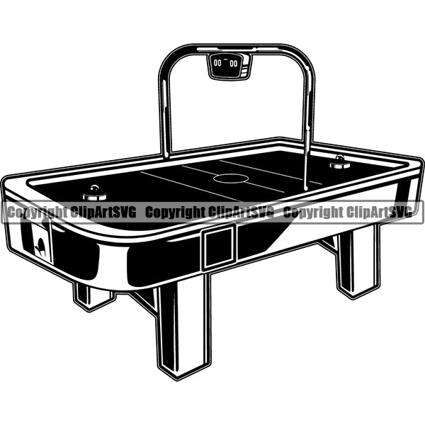 Game Air Hockey ClipArt SVG