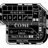 Game Craps Table ClipArt SVG