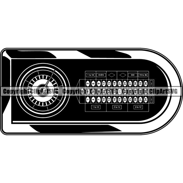 Game Craps Table ClipArt SVG