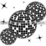Dance Dancing Party Music Fun Night Club Nightclub Disco Ball ClipArt SVG