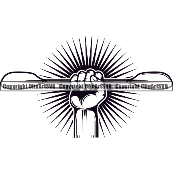 Kayak Kayaking Canoe Canoeing Raft Rafting Paddle Ore Logo ClipArt SVG