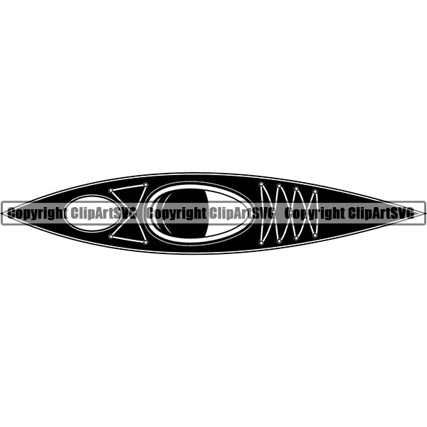 Kayak Kayaking Canoe Canoeing Raft Rafting Boat Boating Logo ClipArt SVG