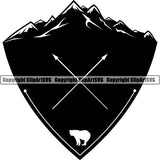 Mountain Climbing Rock Climber Logo ClipArt SVG