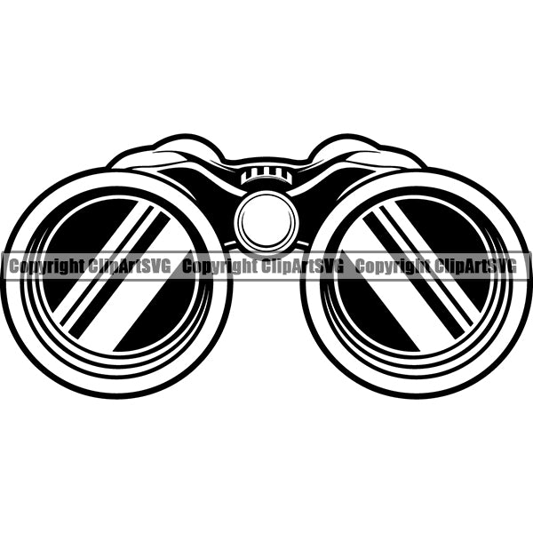 Nautical Sailing Captain Binoculars Boat Boating Sail Fish Fishing Compass ClipArt SVG