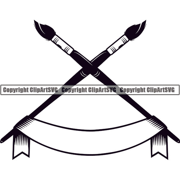 Painting Painter Artist Art Paintbrush Canvas Logo ClipArt SVG