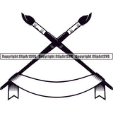 Painting Painter Artist Art Paintbrush Canvas Logo ClipArt SVG