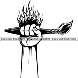 Painting Painter Artist Art Paintbrush Canvas Logo ClipArt SVG