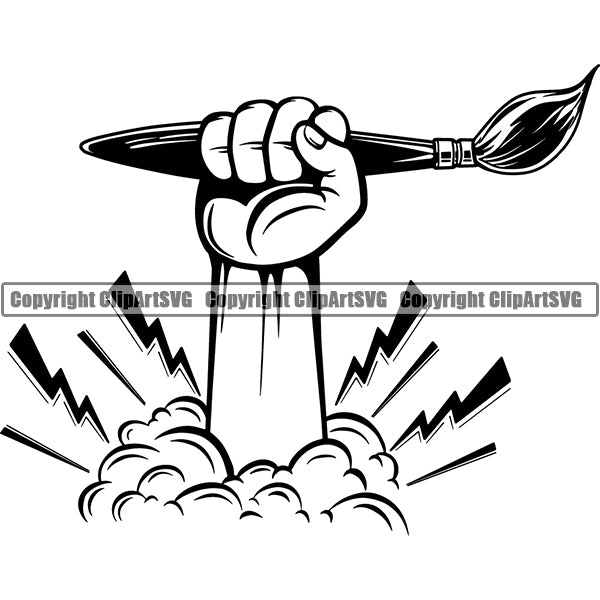 Copy of Painting Painter Artist Art Paintbrush Canvas Logo ClipArt SVG