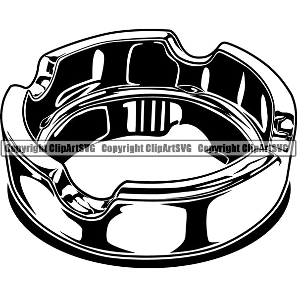 Ashtray Ash Ashes Cigar Cigarette Smoke Smoking ClipArt SVG