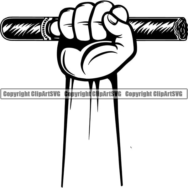 Cigar Tobacco Smoke Smoking ClipArt SVG