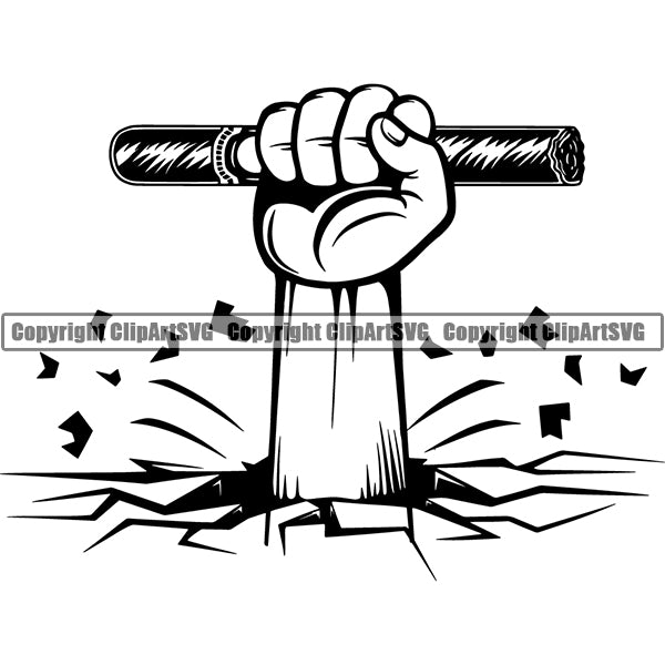 Cigar Tobacco Smoke Smoking ClipArt SVG