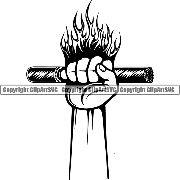 Cigar Tobacco Smoke Smoking ClipArt SVG