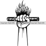 Cigar Tobacco Smoke Smoking ClipArt SVG