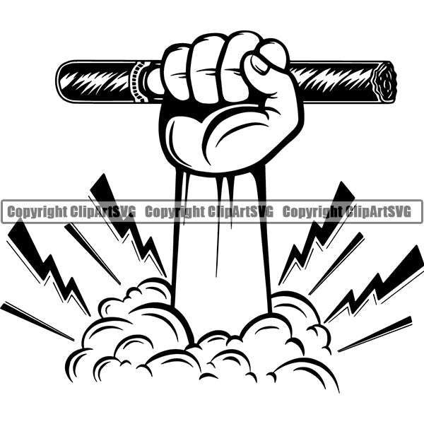 Cigar Tobacco Smoke Smoking ClipArt SVG