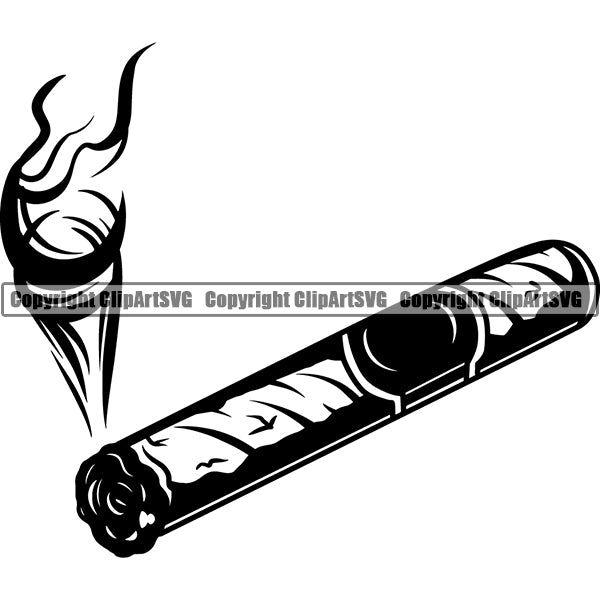 Cigar Tobacco Smoke Smoking ClipArt SVG