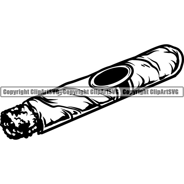Cigar Tobacco Smoke Smoking ClipArt SVG