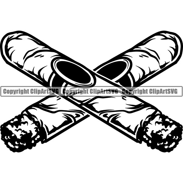 Cigar Tobacco Smoke Smoking Emblem Logo ClipArt SVG