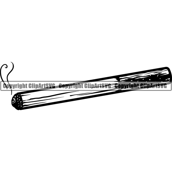 Cigarette Tobacco Smoke Smoking ClipArt SVG