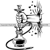 Hookah Pipe Smoke Smoking Smoker ClipArt SVG