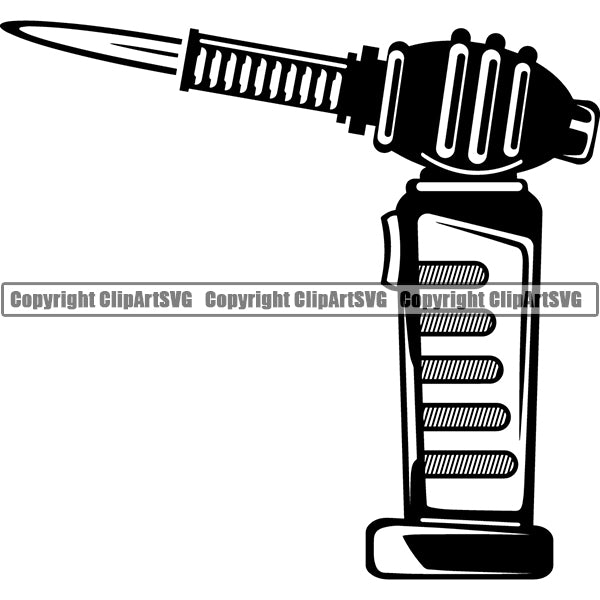 Marijuana Pipe Lighter Torch Cannabis Pot Weed Smoke Smoking ClipArt SVG