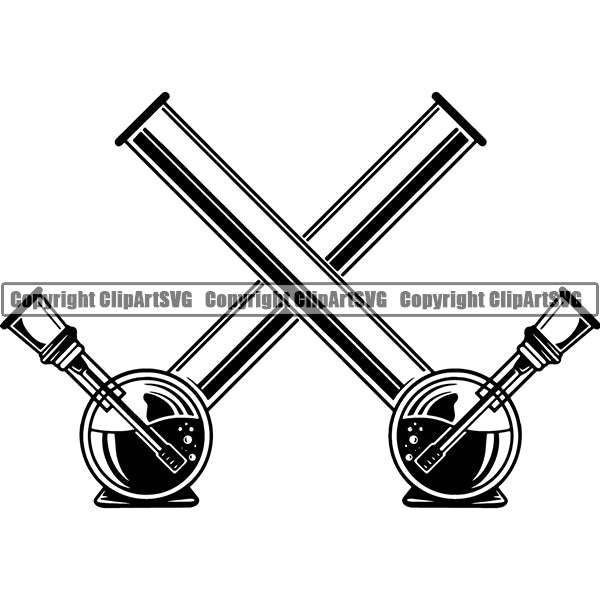 Marijuana Bong Water Pipe Cannabis Pot Weed Smoke Smoking Logo ClipArt SVG