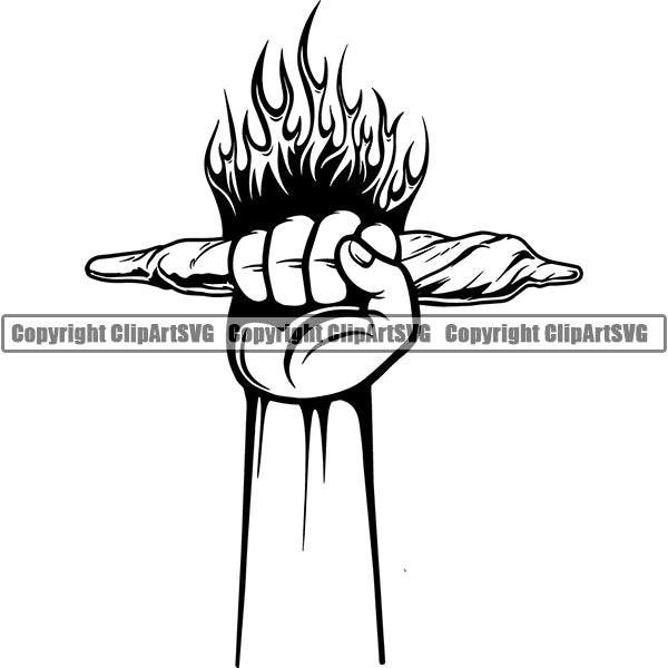 Marijuana Joint Cigarette Rolling Paper Cannabis Pot Weed Smoke Smoking ClipArt SVG