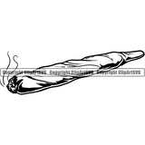 Marijuana Joint Cigarette Rolling Paper Cannabis Pot Weed Smoke Smoking ClipArt SVG