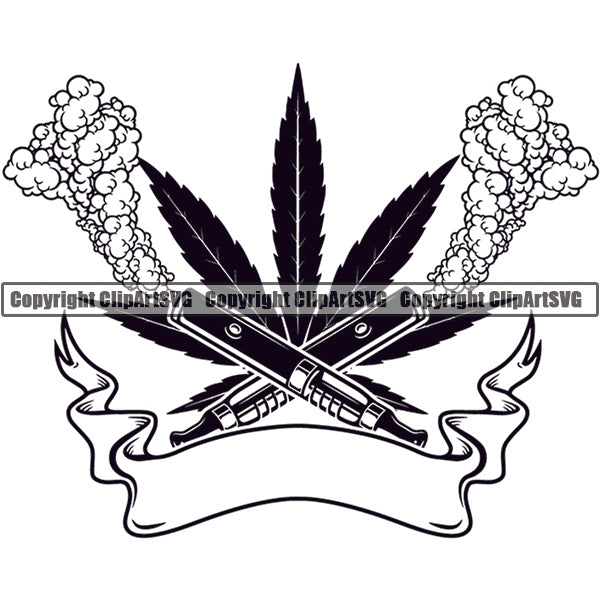 Vape Vaping Vapor Vaporizer Tobacco Marijuana Smoke Smoking Logo ClipArt SVG