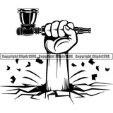 Marijuana Pipe Cannabis Pot Weed Smoke Smoking ClipArt SVG
